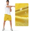 image:imageNORTHYARD Mens Athletic Running Shorts Quick Dry Lightweight Zip Pockets  5 7 9 Inseam Unlined Adjustable Waist Moisture Wicking 4Way Stretch UPF 50 Workout Gym Tennis Basketball HikingYellow