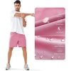 image:imageNORTHYARD Mens Athletic Running Shorts Quick Dry Lightweight Zip Pockets  5 7 9 Inseam Unlined Adjustable Waist Moisture Wicking 4Way Stretch UPF 50 Workout Gym Tennis Basketball HikingPowderpink