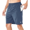 image:imageNORTHYARD Mens Athletic Running Shorts Quick Dry Lightweight Zip Pockets  5 7 9 Inseam Unlined Adjustable Waist Moisture Wicking 4Way Stretch UPF 50 Workout Gym Tennis Basketball HikingFederalblue