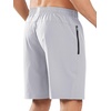 image:imageNORTHYARD Mens Athletic Running Shorts Quick Dry Lightweight Zip Pockets  5 7 9 Inseam Unlined Adjustable Waist Moisture Wicking 4Way Stretch UPF 50 Workout Gym Tennis Basketball HikingGrey