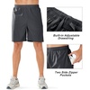 image:imageNORTHYARD Mens Athletic Running Shorts Quick Dry Lightweight Zip Pockets  5 7 9 Inseam Unlined Adjustable Waist Moisture Wicking 4Way Stretch UPF 50 Workout Gym Tennis Basketball HikingDarkgrey