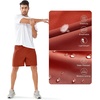 image:imageNORTHYARD Mens Athletic Running Shorts Quick Dry Lightweight Zip Pockets  5 7 9 Inseam Unlined Adjustable Waist Moisture Wicking 4Way Stretch UPF 50 Workout Gym Tennis Basketball HikingRedclay