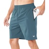 image:imageNORTHYARD Mens Athletic Running Shorts Quick Dry Lightweight Zip Pockets  5 7 9 Inseam Unlined Adjustable Waist Moisture Wicking 4Way Stretch UPF 50 Workout Gym Tennis Basketball HikingGreyblue