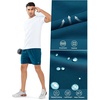 image:imageNORTHYARD Mens Athletic Running Shorts Quick Dry Lightweight Zip Pockets  5 7 9 Inseam Unlined Adjustable Waist Moisture Wicking 4Way Stretch UPF 50 Workout Gym Tennis Basketball HikingSeablue