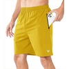 image:imageNORTHYARD Mens Athletic Running Shorts Quick Dry Lightweight Zip Pockets  5 7 9 Inseam Unlined Adjustable Waist Moisture Wicking 4Way Stretch UPF 50 Workout Gym Tennis Basketball HikingYellow