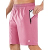 image:imageNORTHYARD Mens Athletic Running Shorts Quick Dry Lightweight Zip Pockets  5 7 9 Inseam Unlined Adjustable Waist Moisture Wicking 4Way Stretch UPF 50 Workout Gym Tennis Basketball HikingPowderpink