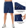 image:imageNORTHYARD Mens Athletic Running Shorts Quick Dry Lightweight Zip Pockets  5 7 9 Inseam Unlined Adjustable Waist Moisture Wicking 4Way Stretch UPF 50 Workout Gym Tennis Basketball HikingDarkblue