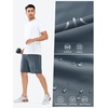 image:imageNORTHYARD Mens Athletic Running Shorts Quick Dry Lightweight Zip Pockets  5 7 9 Inseam Unlined Adjustable Waist Moisture Wicking 4Way Stretch UPF 50 Workout Gym Tennis Basketball HikingCoolgrey