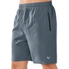 image:imageNORTHYARD Mens Athletic Running Shorts Quick Dry Lightweight Zip Pockets  5 7 9 Inseam Unlined Adjustable Waist Moisture Wicking 4Way Stretch UPF 50 Workout Gym Tennis Basketball HikingCoolgrey
