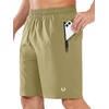 image:imageNORTHYARD Mens Athletic Running Shorts Quick Dry Lightweight Zip Pockets  5 7 9 Inseam Unlined Adjustable Waist Moisture Wicking 4Way Stretch UPF 50 Workout Gym Tennis Basketball HikingKhaki