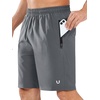 image:imageNORTHYARD Mens Athletic Running Shorts Quick Dry Lightweight Zip Pockets  5 7 9 Inseam Unlined Adjustable Waist Moisture Wicking 4Way Stretch UPF 50 Workout Gym Tennis Basketball HikingSmokegrey