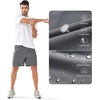 image:imageNORTHYARD Mens Athletic Running Shorts Quick Dry Lightweight Zip Pockets  5 7 9 Inseam Unlined Adjustable Waist Moisture Wicking 4Way Stretch UPF 50 Workout Gym Tennis Basketball HikingSmokegrey
