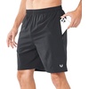image:imageNORTHYARD Mens Athletic Running Shorts Quick Dry Lightweight Zip Pockets  5 7 9 Inseam Unlined Adjustable Waist Moisture Wicking 4Way Stretch UPF 50 Workout Gym Tennis Basketball HikingDarkgrey