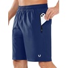 image:imageNORTHYARD Mens Athletic Running Shorts Quick Dry Lightweight Zip Pockets  5 7 9 Inseam Unlined Adjustable Waist Moisture Wicking 4Way Stretch UPF 50 Workout Gym Tennis Basketball HikingDarkblue