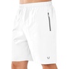 image:imageNORTHYARD Mens Athletic Running Shorts Quick Dry Lightweight Zip Pockets  5 7 9 Inseam Unlined Adjustable Waist Moisture Wicking 4Way Stretch UPF 50 Workout Gym Tennis Basketball HikingWhite