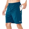 image:imageNORTHYARD Mens Athletic Running Shorts Quick Dry Lightweight Zip Pockets  5 7 9 Inseam Unlined Adjustable Waist Moisture Wicking 4Way Stretch UPF 50 Workout Gym Tennis Basketball HikingSeablue
