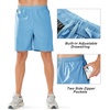 image:imageNORTHYARD Mens Athletic Running Shorts Quick Dry Lightweight Zip Pockets  5 7 9 Inseam Unlined Adjustable Waist Moisture Wicking 4Way Stretch UPF 50 Workout Gym Tennis Basketball HikingSkyblue