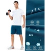 image:imageNORTHYARD Mens Athletic Running Shorts Quick Dry Lightweight Zip Pockets  5 7 9 Inseam Unlined Adjustable Waist Moisture Wicking 4Way Stretch UPF 50 Workout Gym Tennis Basketball HikingSeablue