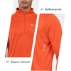 image:imageNORTHYARD Mens Quarter Zip Pullover Athletic Running Shirt Long Sleeve  14 Zip Quick Dry Lightweight Workout Tennis Gym Performance Hiking Sports Golf Balck Sun Protection Cool SPF UPF 50Orange