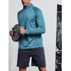 image:imageNORTHYARD Mens Quarter Zip Pullover Athletic Running Shirt Long Sleeve  14 Zip Quick Dry Lightweight Workout Tennis Gym Performance Hiking Sports Golf Balck Sun Protection Cool SPF UPF 50Coralheather