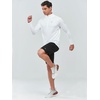 image:imageNORTHYARD Mens Quarter Zip Pullover Athletic Running Shirt Long Sleeve  14 Zip Quick Dry Lightweight Workout Tennis Gym Performance Hiking Sports Golf Balck Sun Protection Cool SPF UPF 50White