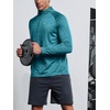 image:imageNORTHYARD Mens Quarter Zip Pullover Athletic Running Shirt Long Sleeve  14 Zip Quick Dry Lightweight Workout Tennis Gym Performance Hiking Sports Golf Balck Sun Protection Cool SPF UPF 50Darkgreenheather