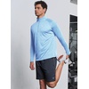image:imageNORTHYARD Mens Quarter Zip Pullover Athletic Running Shirt Long Sleeve  14 Zip Quick Dry Lightweight Workout Tennis Gym Performance Hiking Sports Golf Balck Sun Protection Cool SPF UPF 50Skyheather
