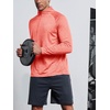 image:imageNORTHYARD Mens Quarter Zip Pullover Athletic Running Shirt Long Sleeve  14 Zip Quick Dry Lightweight Workout Tennis Gym Performance Hiking Sports Golf Balck Sun Protection Cool SPF UPF 50Redheather