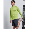 image:imageNORTHYARD Mens Quarter Zip Pullover Athletic Running Shirt Long Sleeve  14 Zip Quick Dry Lightweight Workout Tennis Gym Performance Hiking Sports Golf Balck Sun Protection Cool SPF UPF 50Lightgreenheather