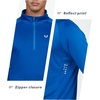 image:imageNORTHYARD Mens Quarter Zip Pullover Athletic Running Shirt Long Sleeve  14 Zip Quick Dry Lightweight Workout Tennis Gym Performance Hiking Sports Golf Balck Sun Protection Cool SPF UPF 50Royalblue