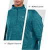 image:imageNORTHYARD Mens Quarter Zip Pullover Athletic Running Shirt Long Sleeve  14 Zip Quick Dry Lightweight Workout Tennis Gym Performance Hiking Sports Golf Balck Sun Protection Cool SPF UPF 50Darkgreenheather