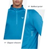 image:imageNORTHYARD Mens Quarter Zip Pullover Athletic Running Shirt Long Sleeve  14 Zip Quick Dry Lightweight Workout Tennis Gym Performance Hiking Sports Golf Balck Sun Protection Cool SPF UPF 50Lakeblue