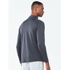 image:imageNORTHYARD Mens Quarter Zip Pullover Athletic Running Shirt Long Sleeve  14 Zip Quick Dry Lightweight Workout Tennis Gym Performance Hiking Sports Golf Balck Sun Protection Cool SPF UPF 50Darkgrey