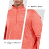 image:imageNORTHYARD Mens Quarter Zip Pullover Athletic Running Shirt Long Sleeve  14 Zip Quick Dry Lightweight Workout Tennis Gym Performance Hiking Sports Golf Balck Sun Protection Cool SPF UPF 50Redheather