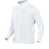 image:imageNORTHYARD Mens Quarter Zip Pullover Athletic Running Shirt Long Sleeve  14 Zip Quick Dry Lightweight Workout Tennis Gym Performance Hiking Sports Golf Balck Sun Protection Cool SPF UPF 50White