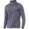 image:imageNORTHYARD Mens Quarter Zip Pullover Athletic Running Shirt Long Sleeve  14 Zip Quick Dry Lightweight Workout Tennis Gym Performance Hiking Sports Golf Balck Sun Protection Cool SPF UPF 50Smokegrey