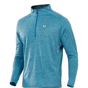 image:imageNORTHYARD Mens Quarter Zip Pullover Athletic Running Shirt Long Sleeve  14 Zip Quick Dry Lightweight Workout Tennis Gym Performance Hiking Sports Golf Balck Sun Protection Cool SPF UPF 50Coralheather