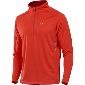 image:imageNORTHYARD Mens Quarter Zip Pullover Athletic Running Shirt Long Sleeve  14 Zip Quick Dry Lightweight Workout Tennis Gym Performance Hiking Sports Golf Balck Sun Protection Cool SPF UPF 50Red