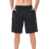 image:imageNORTHYARD Mens Athletic Gym Shorts Basketball 1075 Tennis Workout Short Quick Dry Mesh Running with Zipper PocketsBlack