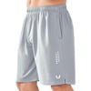 image:imageNORTHYARD Mens Athletic Gym Shorts Basketball 1075 Tennis Workout Short Quick Dry Mesh Running with Zipper PocketsLightgrey