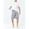 image:imageNORTHYARD Mens Athletic Gym Shorts Basketball 1075 Tennis Workout Short Quick Dry Mesh Running with Zipper PocketsLightgrey