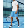 image:imageNORTHYARD Mens Athletic Gym Shorts Basketball 1075 Tennis Workout Short Quick Dry Mesh Running with Zipper PocketsSkyblue