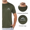 image:imageNORTHYARD Mens UPF 50 Sun Protection Shirt Short Sleeve Swim Rash Guard SPF UV Athletic Workout Running TShirtArmygreen