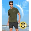 image:imageNORTHYARD Mens UPF 50 Sun Protection Shirt Short Sleeve Swim Rash Guard SPF UV Athletic Workout Running TShirtArmygreen