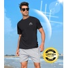 image:imageNORTHYARD Mens UPF 50 Sun Protection Shirt Short Sleeve Swim Rash Guard SPF UV Athletic Workout Running TShirtBlack