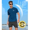 image:imageNORTHYARD Mens UPF 50 Sun Protection Shirt Short Sleeve Swim Rash Guard SPF UV Athletic Workout Running TShirtDarkblue
