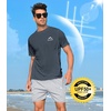 image:imageNORTHYARD Mens UPF 50 Sun Protection Shirt Short Sleeve Swim Rash Guard SPF UV Athletic Workout Running TShirtDarkgrey