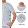 image:imageNORTHYARD Mens UPF 50 Sun Protection Shirt Short Sleeve Swim Rash Guard SPF UV Athletic Workout Running TShirtLightgrey