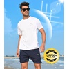 image:imageNORTHYARD Mens UPF 50 Sun Protection Shirt Short Sleeve Swim Rash Guard SPF UV Athletic Workout Running TShirtWhite