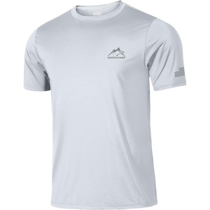 image:imageNORTHYARD Mens UPF 50 Sun Protection Shirt Short Sleeve Swim Rash Guard SPF UV Athletic Workout Running TShirtLightgrey